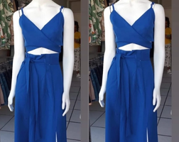 Conjunto saia e cropped